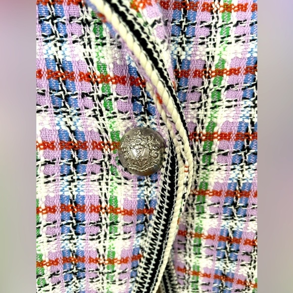 Veronica Beard Etney tweed Dickey blazer jacket in lavender multi - Picture 10 of 12